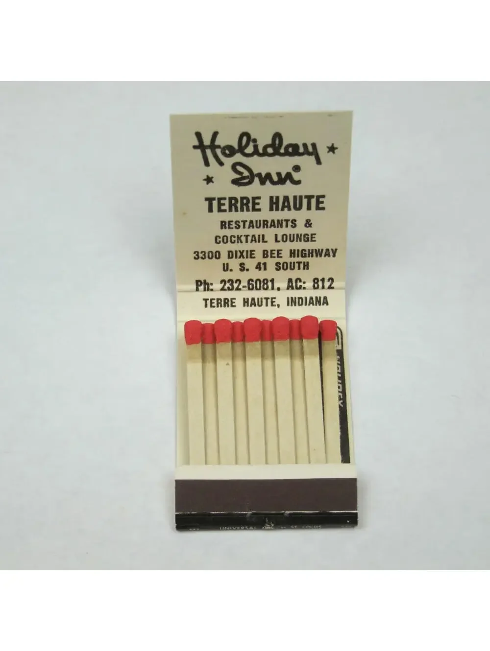 4 Vintage Matchbooks Holiday Inn Indiana, Westin, Best Western Gatlinburg TN